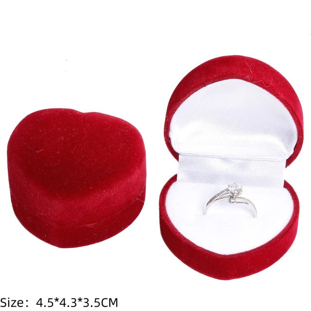 Engagement Velvet Earring Ring Packaging Box