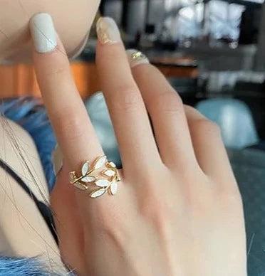 Leaf Branch Shape Open Ring