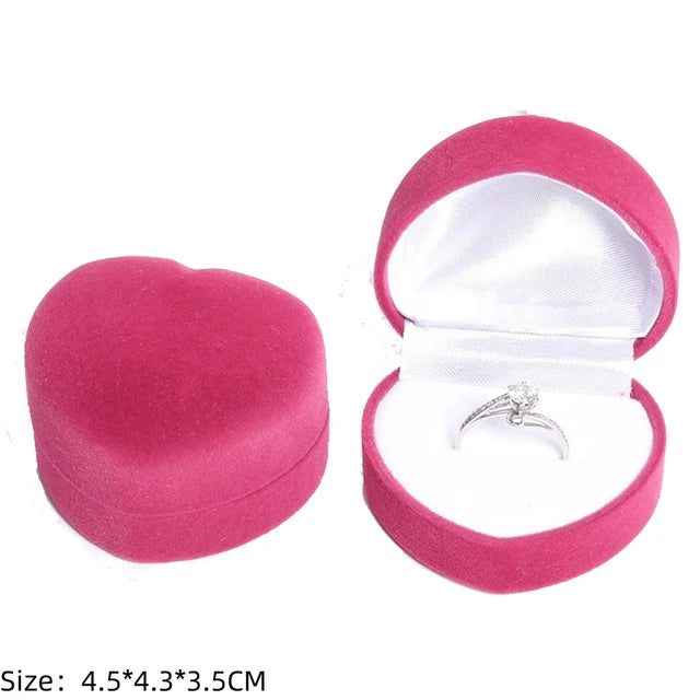 Engagement Velvet Earring Ring Packaging Box