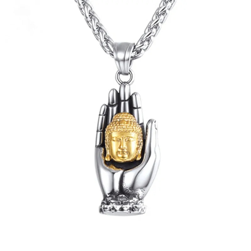 Gold Color Buddha Necklace