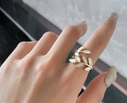 Leaf Branch Shape Open Ring