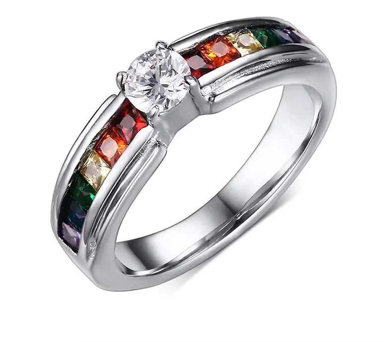 Zircon Rainbow Ring