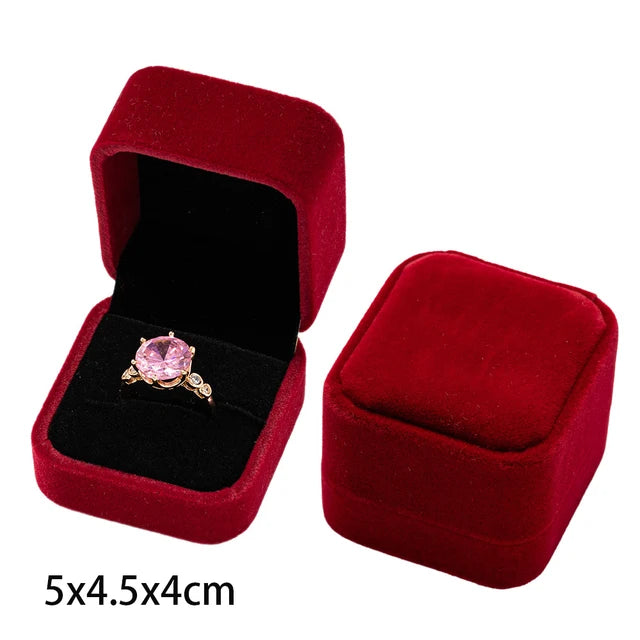 Engagement Velvet Earring Ring Packaging Box