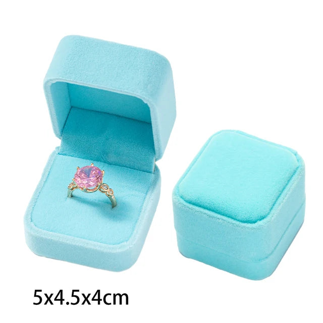 Engagement Velvet Earring Ring Packaging Box