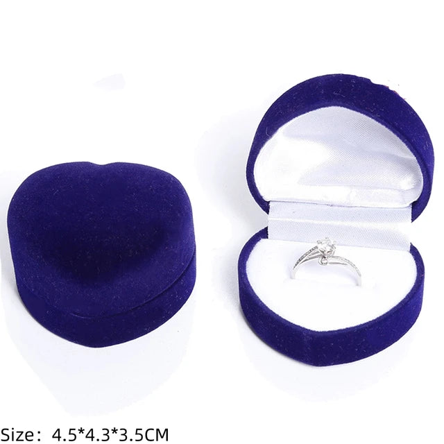 Engagement Velvet Earring Ring Packaging Box