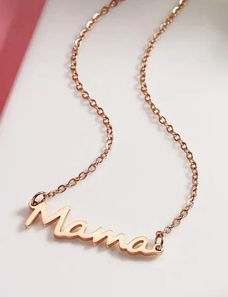 Mama Letter Pendant Necklace