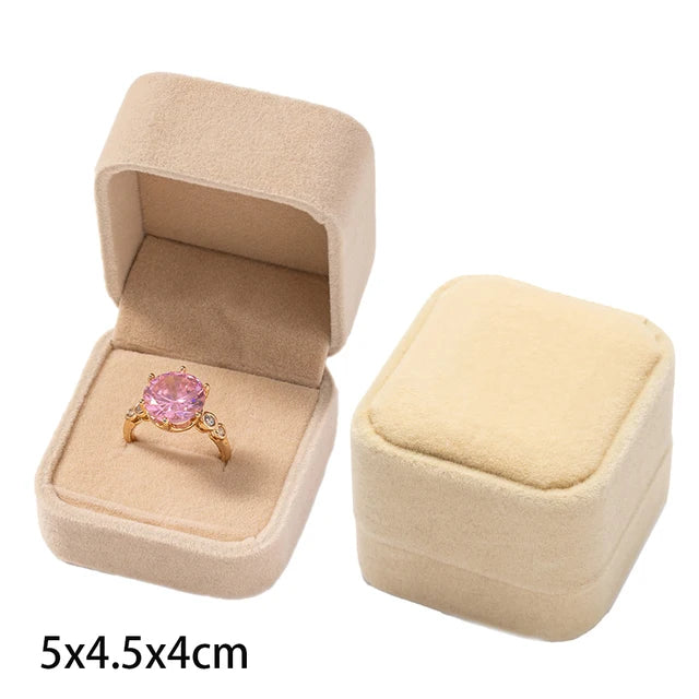 Engagement Velvet Earring Ring Packaging Box