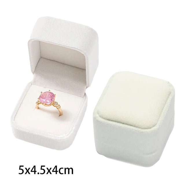 Engagement Velvet Earring Ring Packaging Box