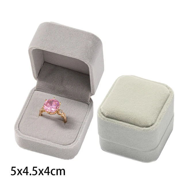 Engagement Velvet Earring Ring Packaging Box