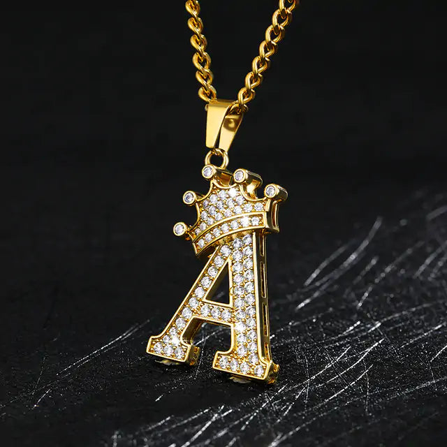 Zircon Alphabet Necklace