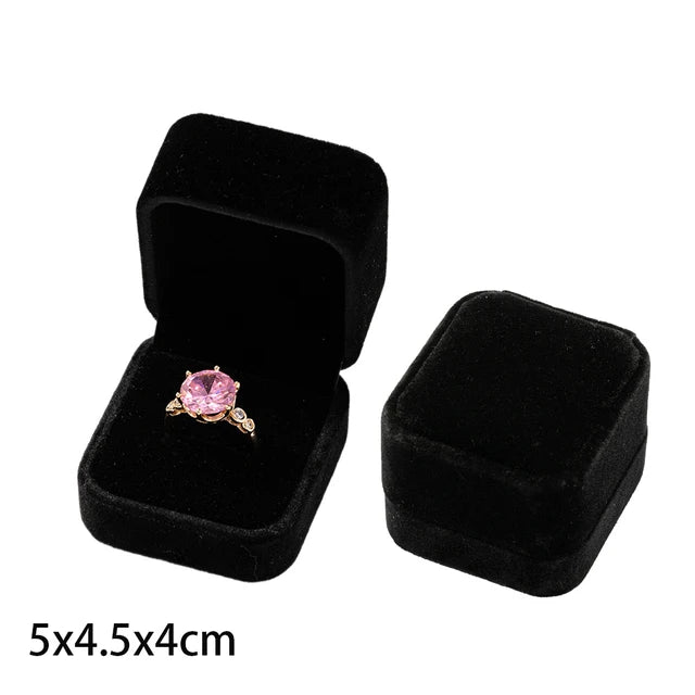 Engagement Velvet Earring Ring Packaging Box