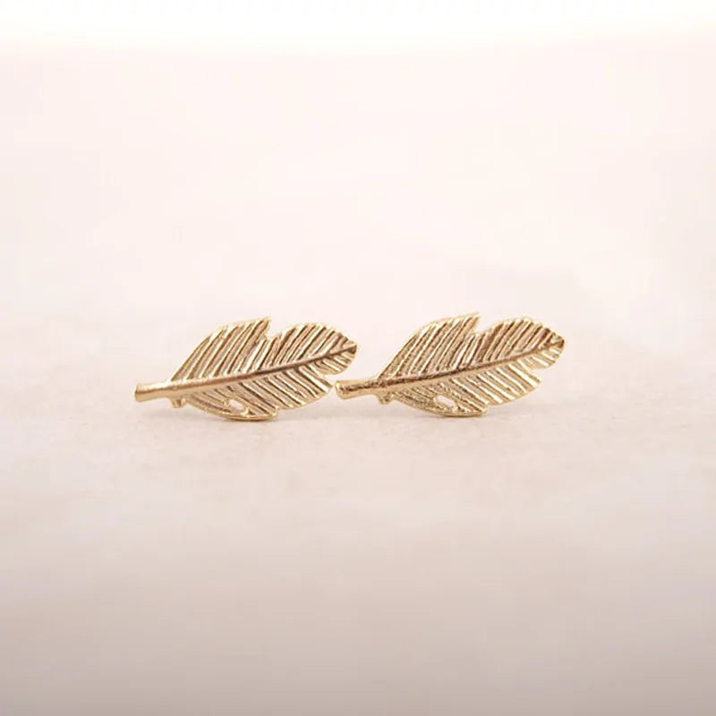 Stud Leaf Earrings