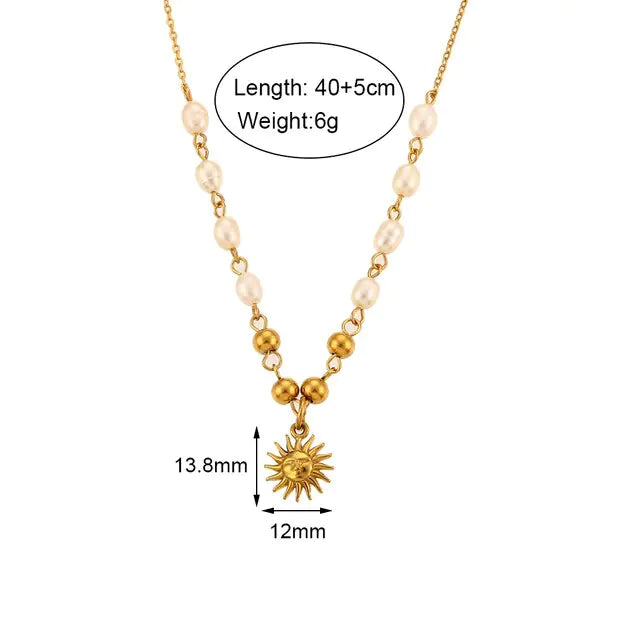 Optimistic Sun Pendant Necklace