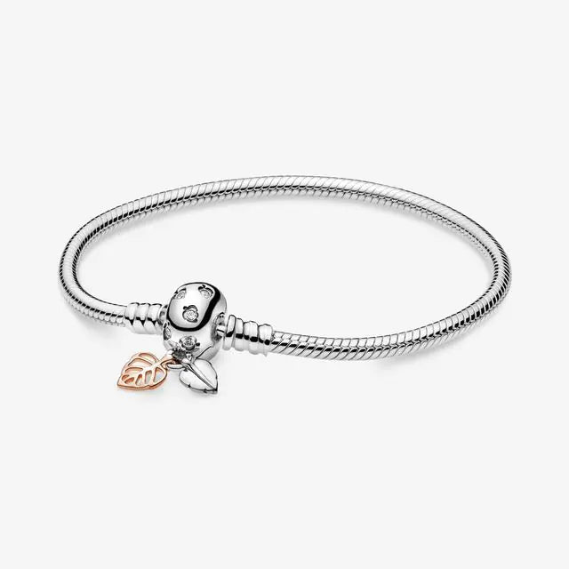 925 Sterling Silver Charm Bead Bracelet