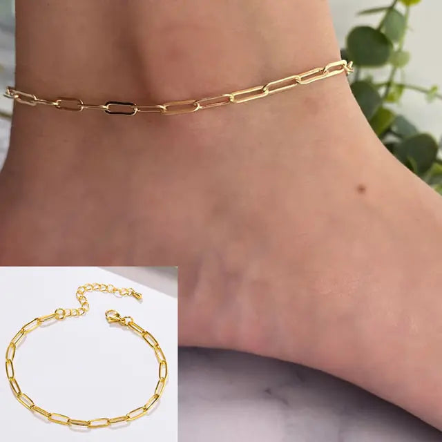 Adjustable Snake Chain Anklet for Women Girls