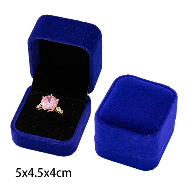 Engagement Velvet Earring Ring Packaging Box