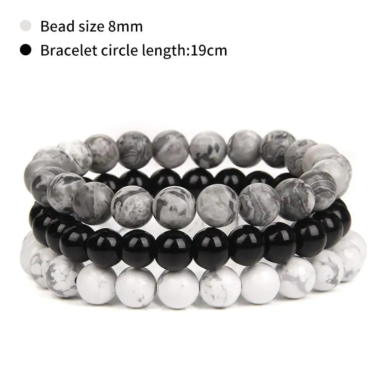 3Pcs/set Natural Stone Bracelet