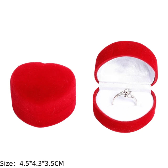 Engagement Velvet Earring Ring Packaging Box