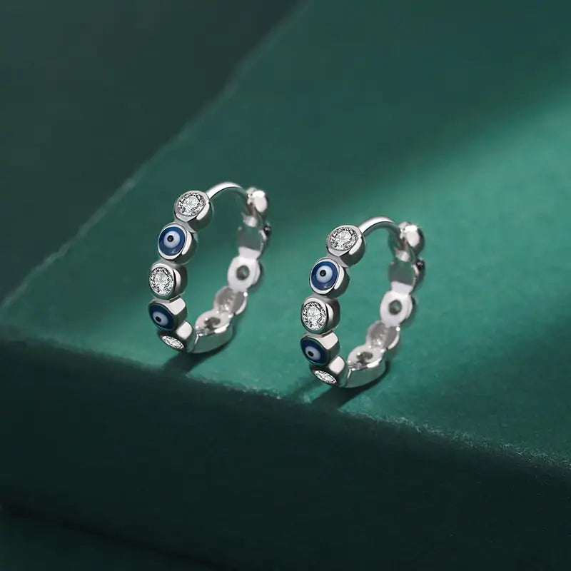 Sapphire Round Full Diamond Earrings