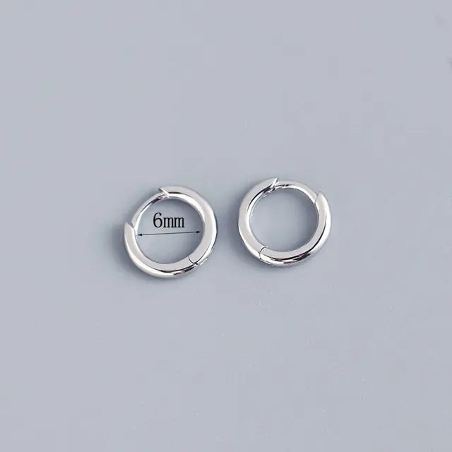 Stainless Steel Minimalist Huggie Hoop Earrings