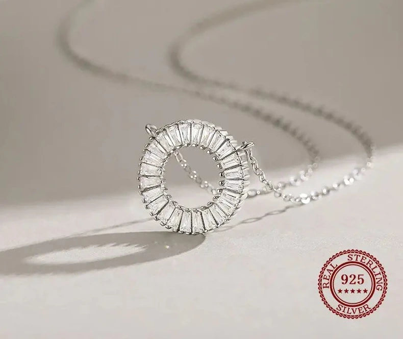 Sparkling Clear Round Necklace