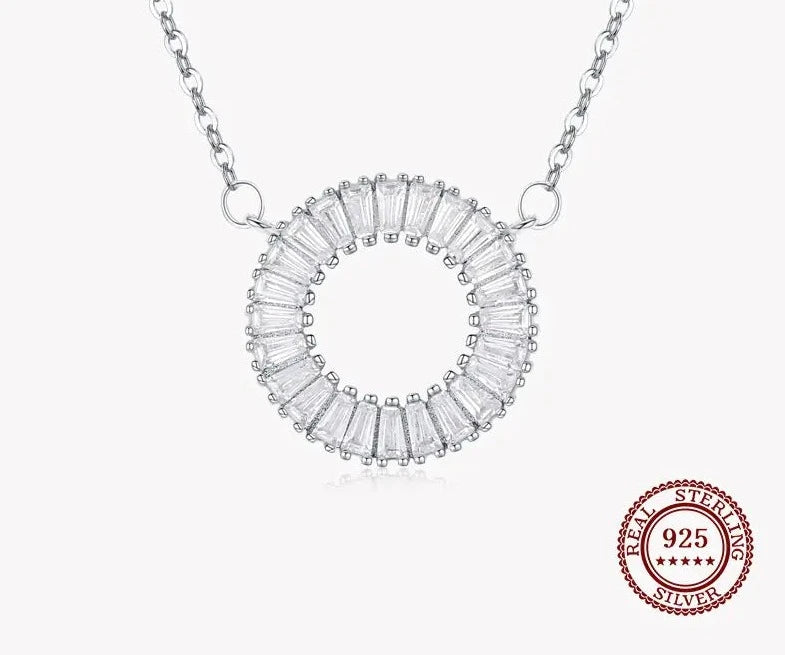 Sparkling Clear Round Necklace