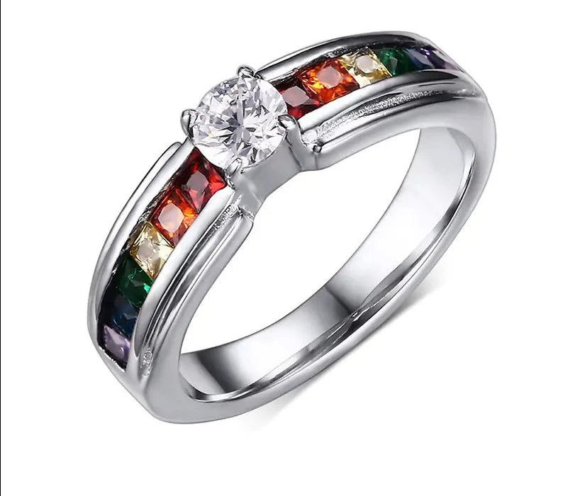 Zircon Rainbow Ring