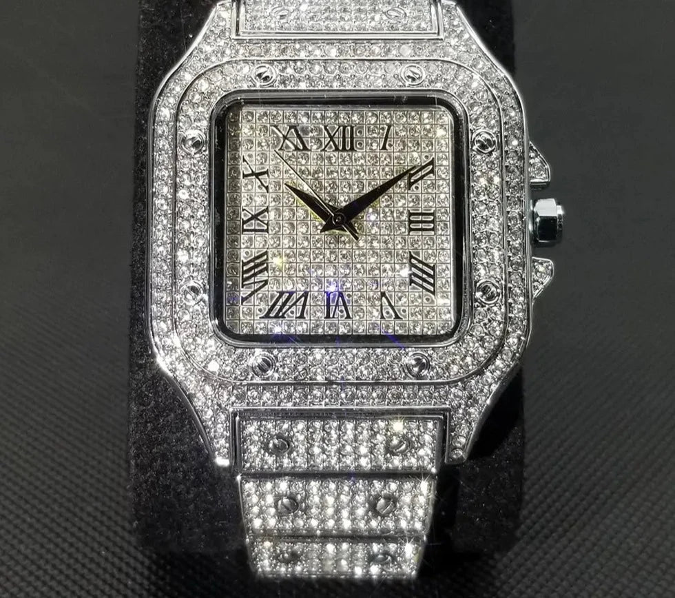 Waterproof Full Diamond Men's Watches