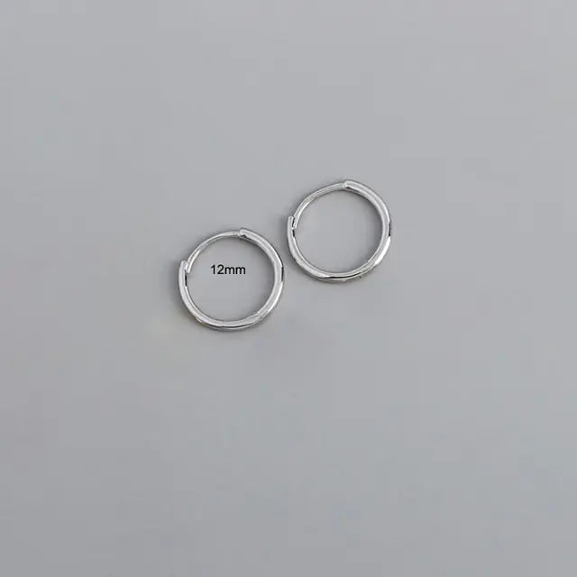 Stainless Steel Minimalist Huggie Hoop Earrings