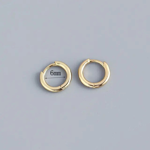 Stainless Steel Minimalist Huggie Hoop Earrings