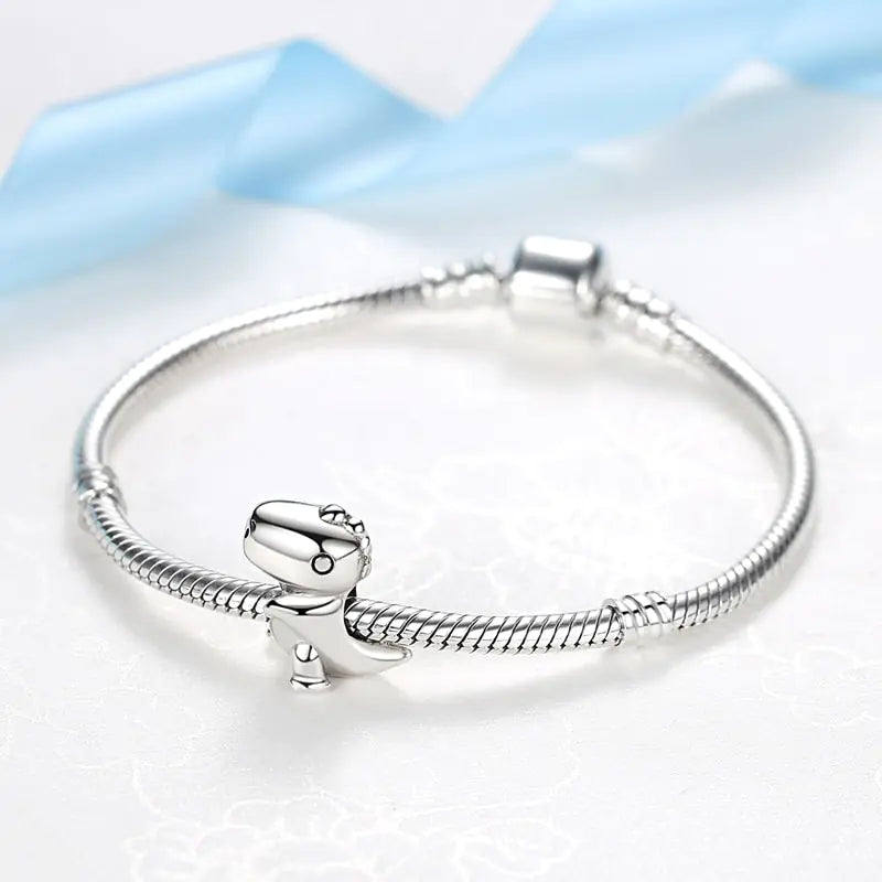 925 Sterling Silver Charm Bead Bracelet