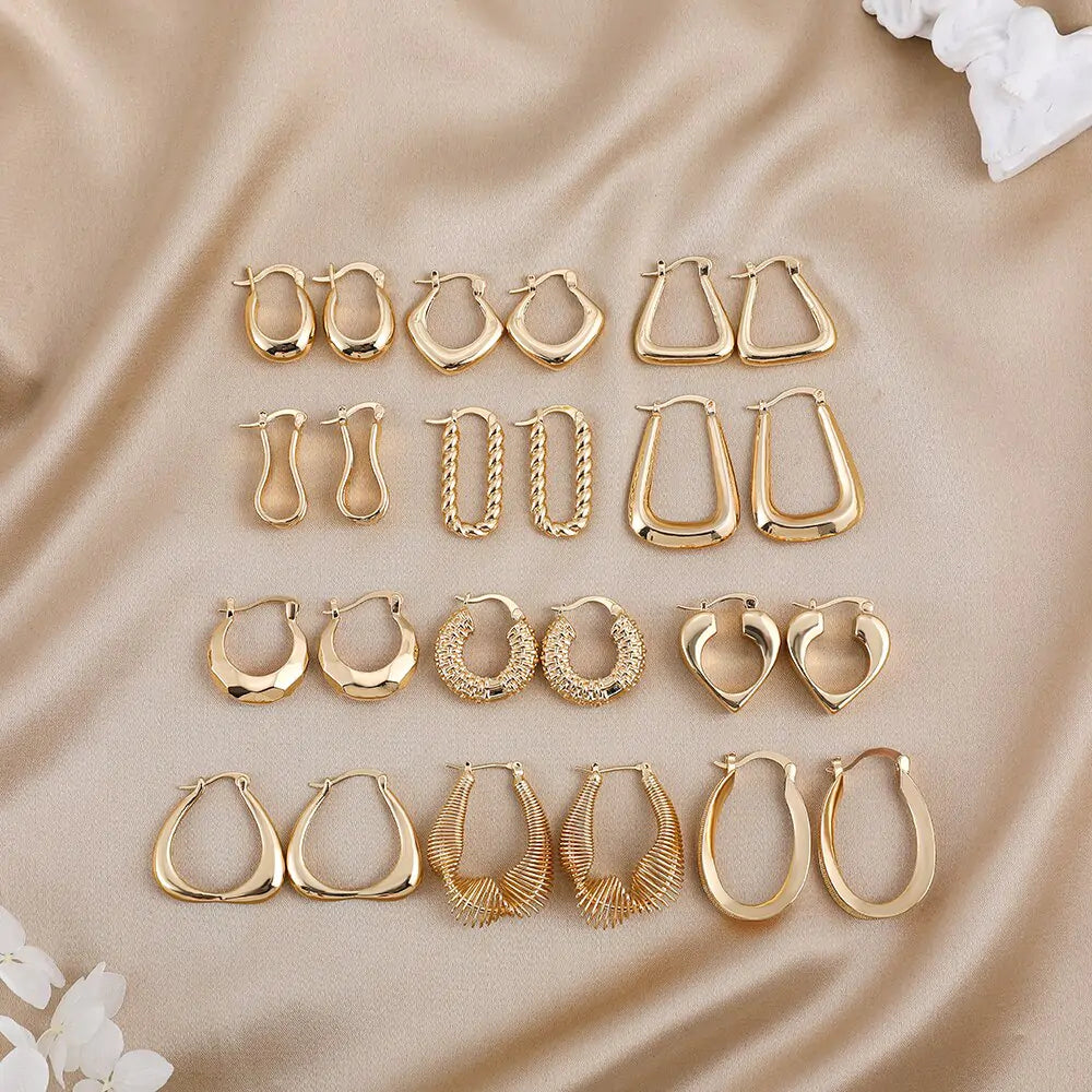 Statement Geometric Hoop Earrings